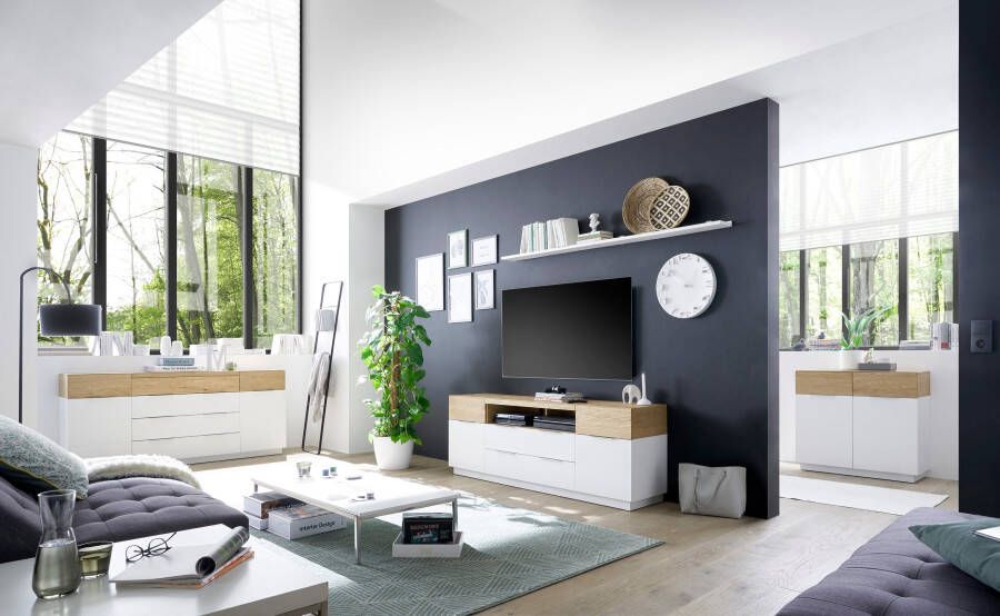 MCA furniture Dressoir Dubai matwit met garneringen in eiken - Foto 3