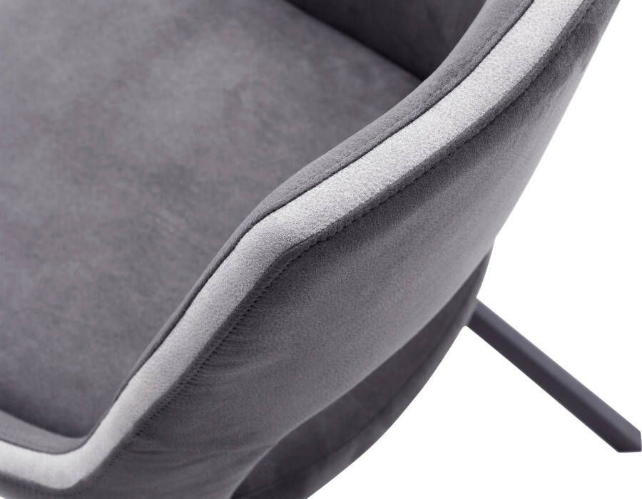 MCA furniture Eetkamerstoel Bayonne set van 2 stoel 180º draaibaar met nivellering belastbaar tot 120 kg (set 2 stuks)