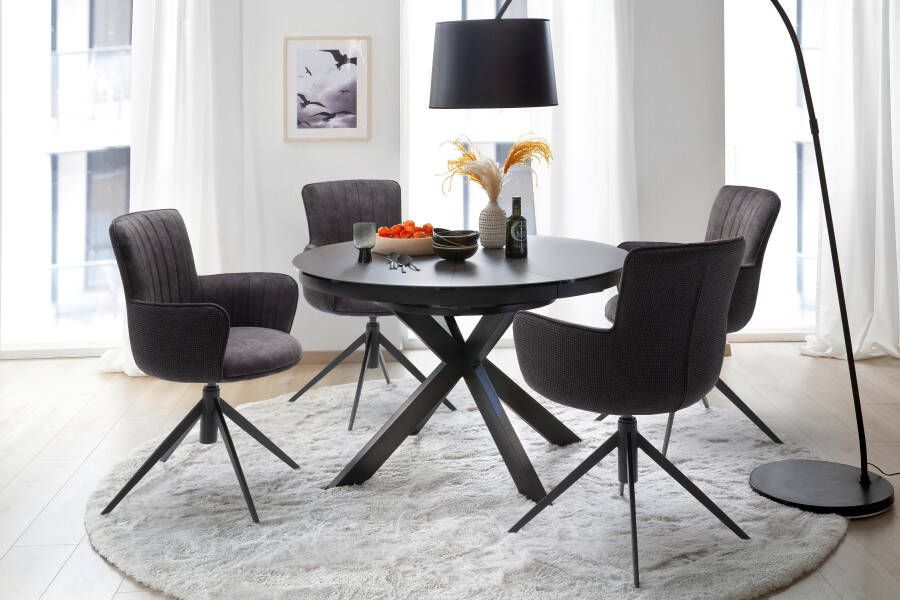MCA furniture Eetkamerstoel DENIA set van 2 stoel 360º draaibaar met nivellering belastbaar tot 120 kg (set 2 stuks) - Foto 6