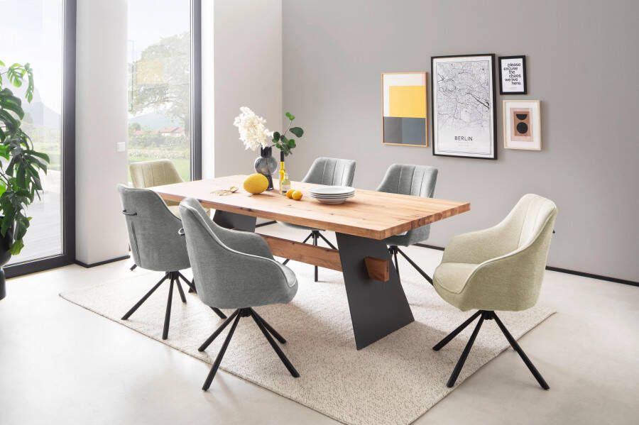 MCA furniture Eetkamerstoel KASAMA (2-pack) 180° draaibaar belastbaarheid 120 kg zithoogte ca. 51 cm - Foto 3