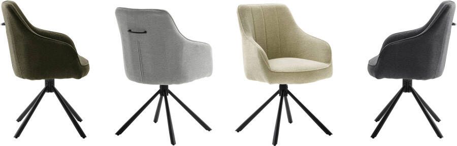 MCA furniture Eetkamerstoel KASAMA (2-pack) 180° draaibaar belastbaarheid 120 kg zithoogte ca. 51 cm - Foto 4
