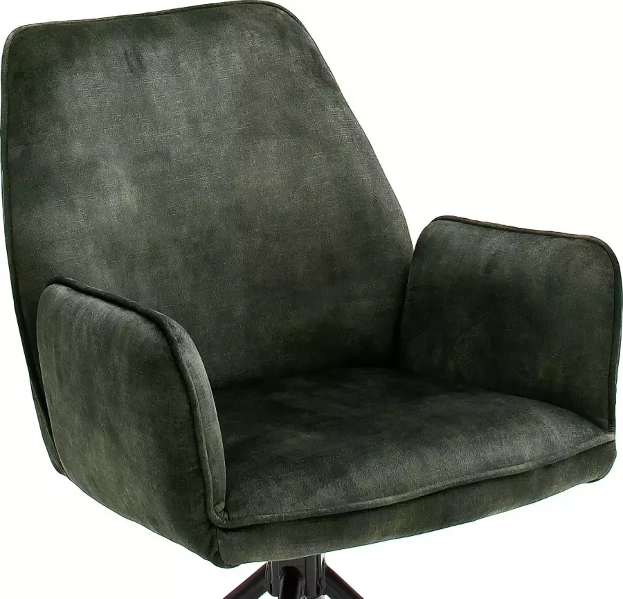 MCA furniture Eetkamerstoel Ottawa met armleuning Vintage suède-look met opstaande naad stoel belastbaar tot 120 kg (set 2 stuks) - Foto 1