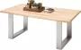 MCA furniture Eettafel Greta Eettafel massief hout met schaaldeel of rechte rand - Thumbnail 3