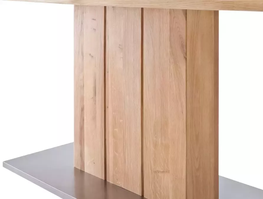 MCA furniture Eettafel Greta Eettafel massief hout met boomstamrand rechte rand of tafelblad - Foto 2