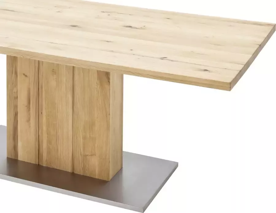 MCA furniture Eettafel Greta Eettafel massief hout met boomstamrand rechte rand of tafelblad - Foto 1