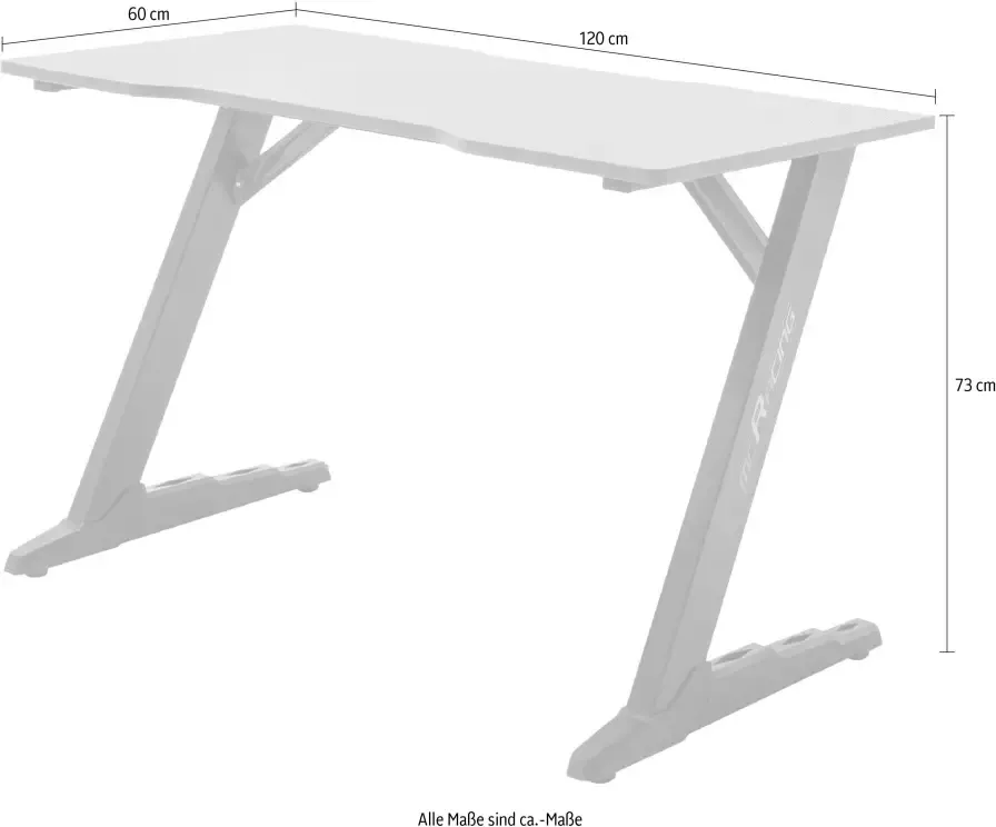 MCA furniture Gamingtafel McRacing Desk 7 Gaming Desk zwart - Foto 4