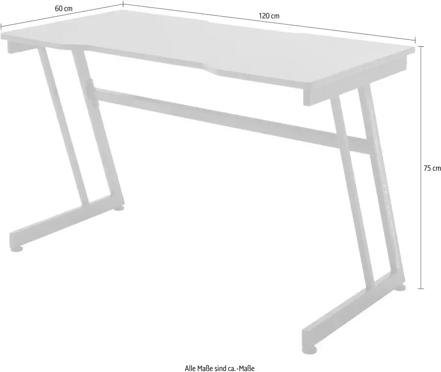 MCA furniture Gamingtafel McRacing Desk 12 Bureau in een cool design breedte 120 cm - Foto 3