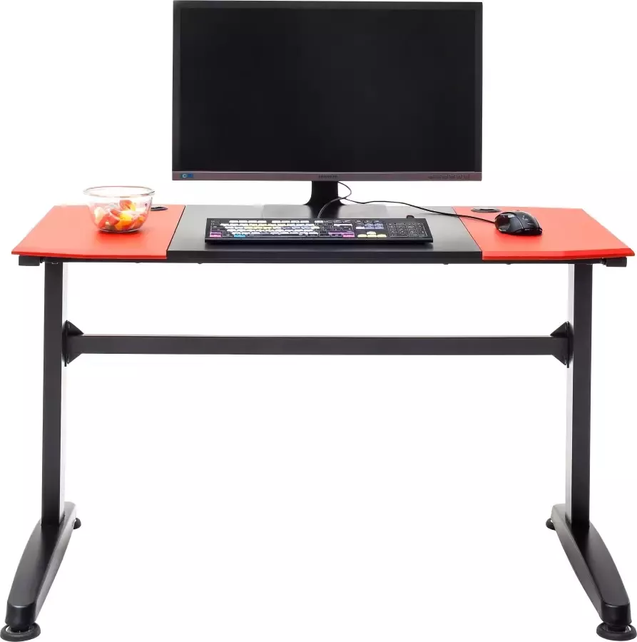 MCA furniture Gamingtafel McRacing Game Desk mcRacing zwart rood-zwart