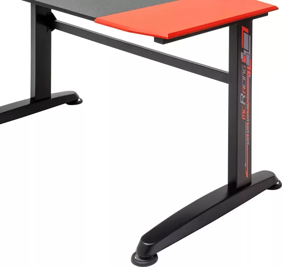 MCA furniture Gamingtafel McRacing Game Desk mcRacing zwart rood-zwart - Foto 3