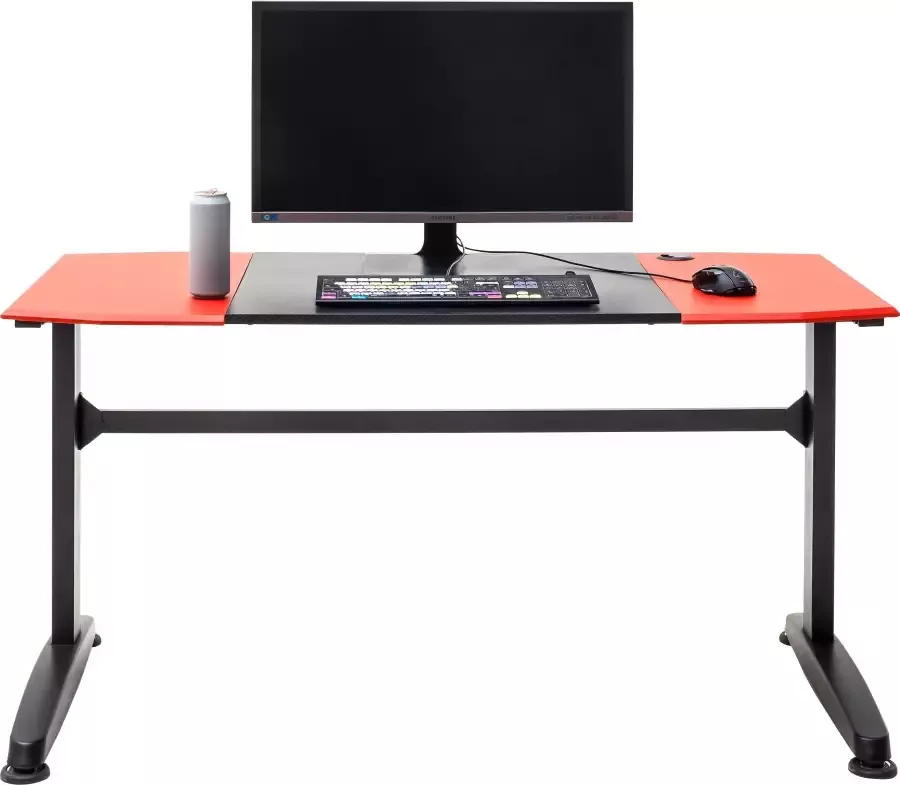 MCA furniture Gamingtafel McRacing Game Desk mcRacing zwart rood-zwart - Foto 4