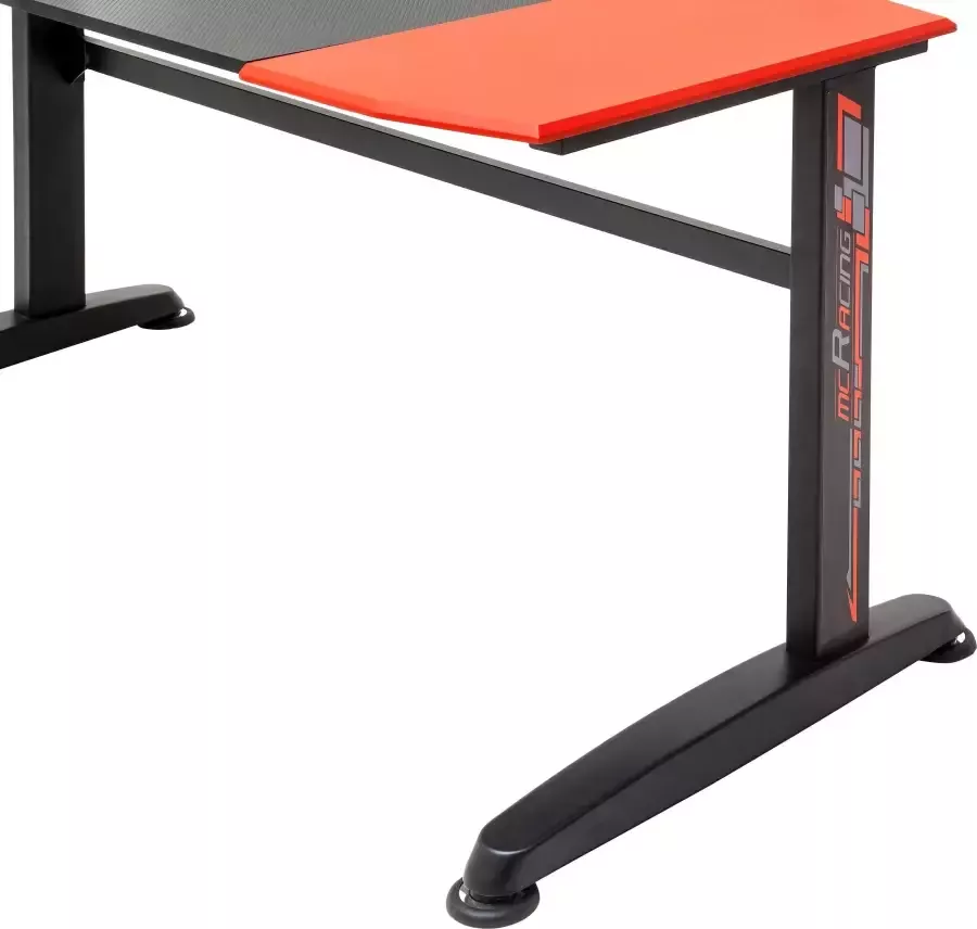 MCA furniture Gamingtafel McRacing Game Desk mcRacing zwart rood-zwart - Foto 2