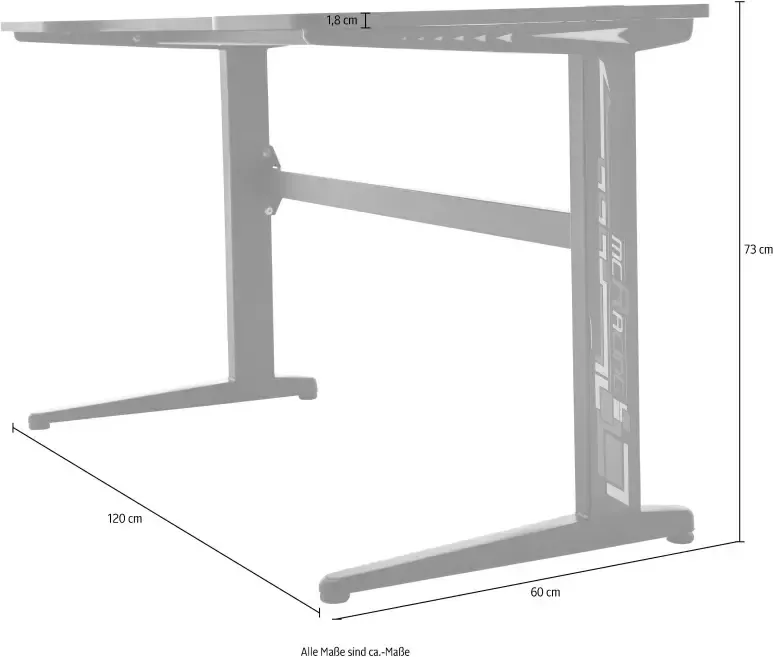 MCA furniture Gamingtafel Gaming tafel - Foto 3