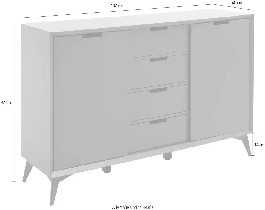 MCA furniture Highboard Netanja Breedte ca. 137 cm - Foto 3