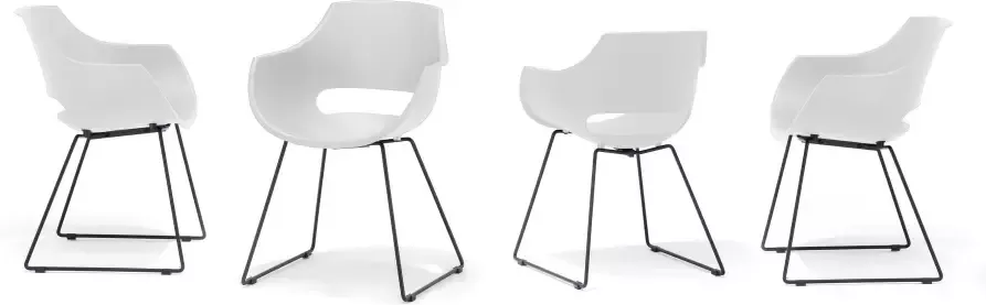 MCA furniture Kuipstoel Rockville 4-set schaats kunststof belastbaarheid 120 kg zithoogte ca. 46 cm (set 4 stuks) - Foto 5
