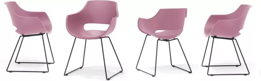 MCA furniture Kuipstoel Rockville 4-set schaats kunststof belastbaarheid 120 kg zithoogte ca. 46 cm (set 4 stuks) - Foto 5