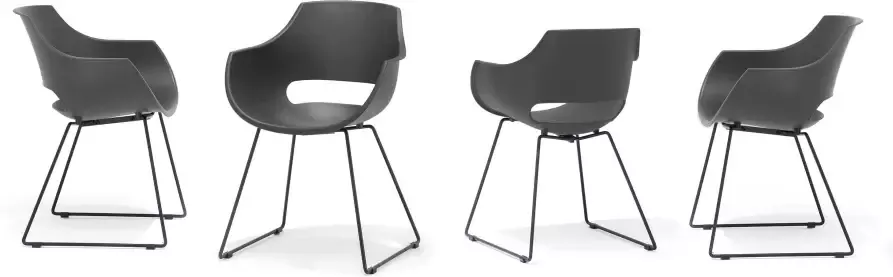 MCA furniture Kuipstoel Rockville 4-set schaats kunststof belastbaarheid 120 kg zithoogte ca. 46 cm (set 4 stuks) - Foto 5