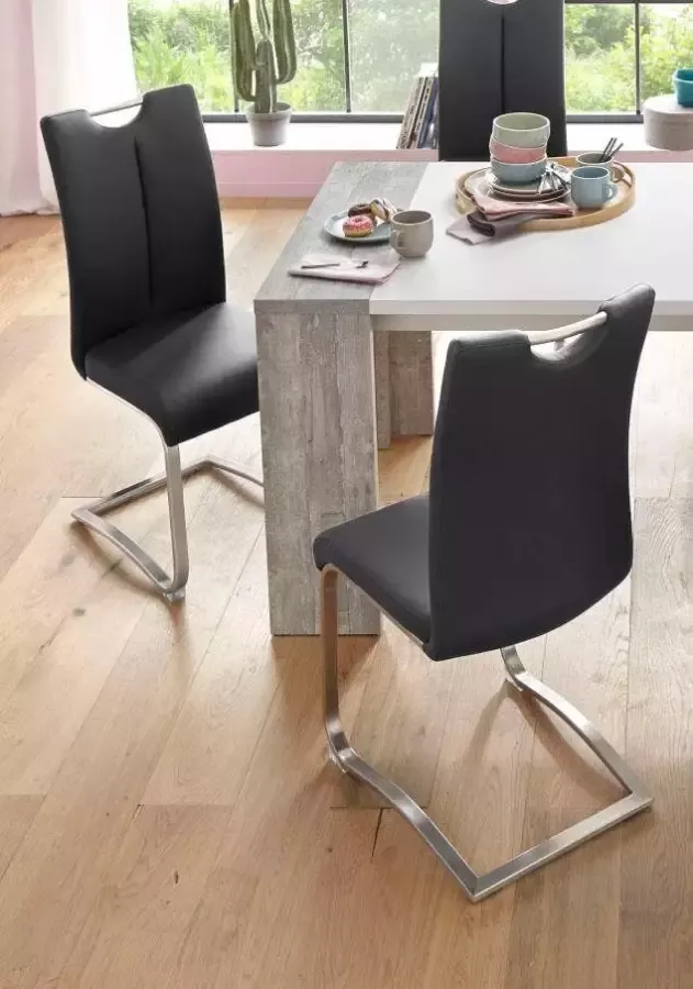 MCA furniture Vrijdragende stoel ARTOS Stoel tot 140 Kg belastbaar (set 2 stuks) - Foto 2