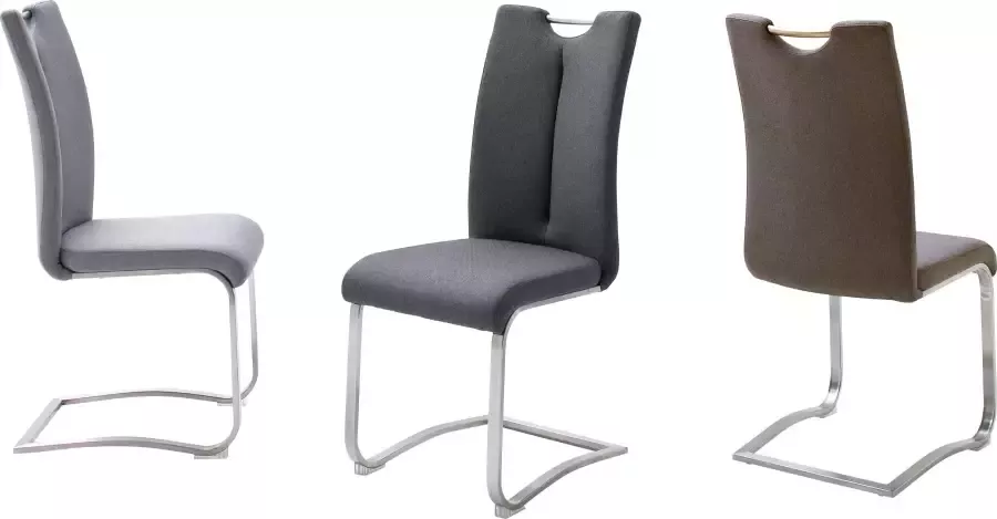 MCA furniture Vrijdragende stoel Artos XL set van 2 stoel met handgreep belastbaar tot 140 kg (set 2 stuks) - Foto 3