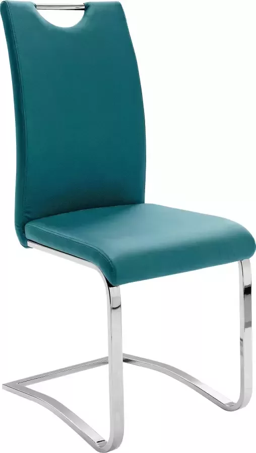 MCA furniture Vrijdragende stoel Keulen Overtrokken met kunstleer comfortzithoogte stoel belastbaar tot 120 kg (set 4 stuks) - Foto 4