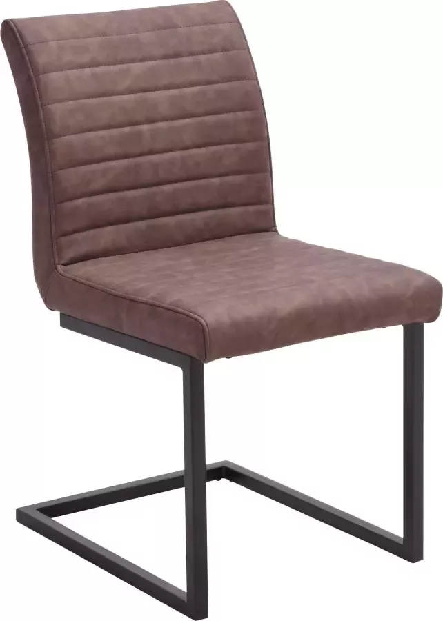 MCA furniture Eetkamerstoel Kian Vintage imitatieleer met of zonder armleuning stoel belastbaar tot 120 kg (set 2 stuks) - Foto 1