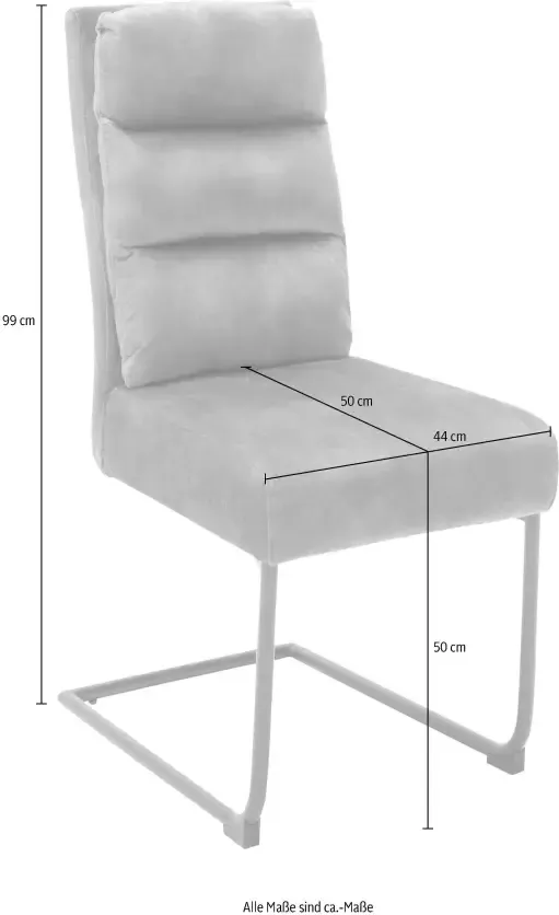 MCA furniture Vrijdragende stoel Lampang set van 2 stoel met bekleding in vintage-look belastbaar tot 120 kg (set 2 stuks) - Foto 3