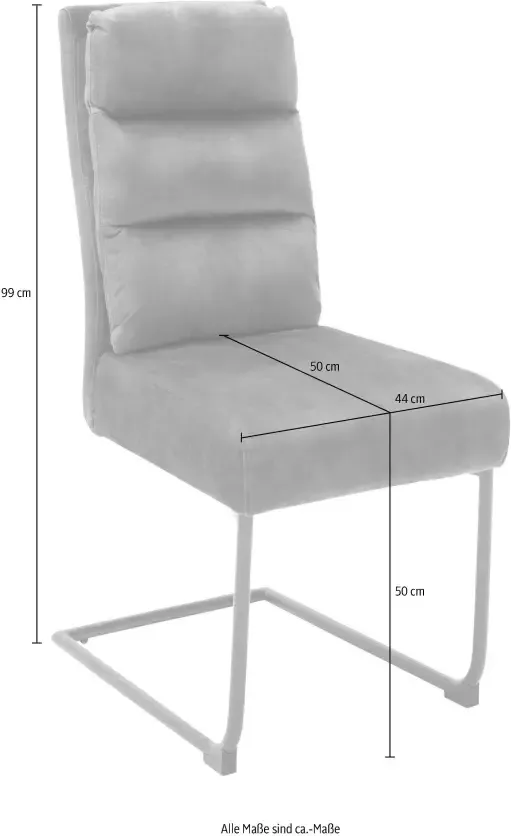 MCA furniture Vrijdragende stoel Lampang set van 2 stoel met bekleding in vintage-look belastbaar tot 120 kg (set 2 stuks) - Foto 2