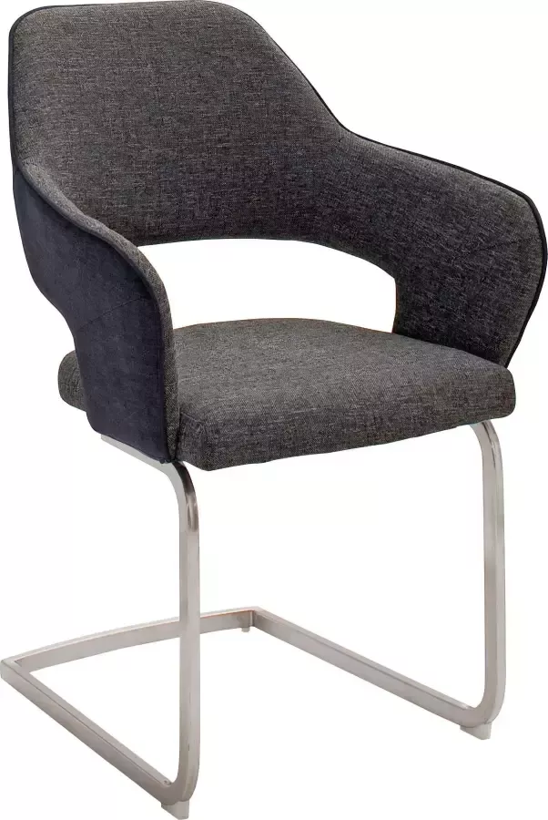 MCA furniture Vrijdragende stoel NEWCASTEL Stoel belastbaar tot 120 kg (set 2 stuks) - Foto 3