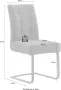 MCA furniture Vrijdragende stoel Salta met aqua clean bekleding (set 2 stuks) - Thumbnail 3