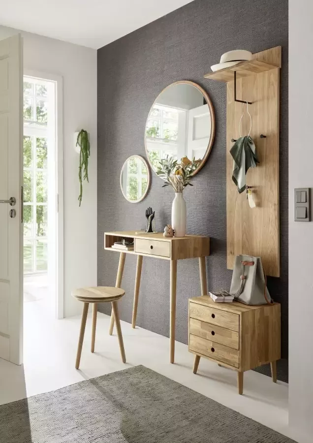 MCA furniture Zithocker Agra TOPSELLER! Houten kruk massief eiken geolied klassiek ontwerp