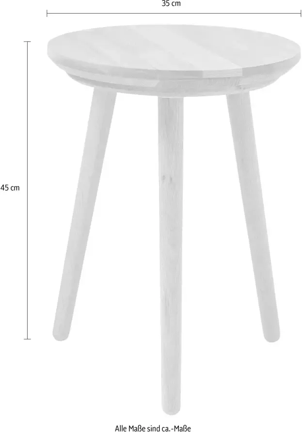 MCA furniture Zithocker Agra TOPSELLER! Houten kruk massief eiken geolied klassiek ontwerp - Foto 2