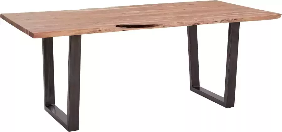 MCA living Eettafel CALABRIA Massief hout in boomstam-look - Foto 7