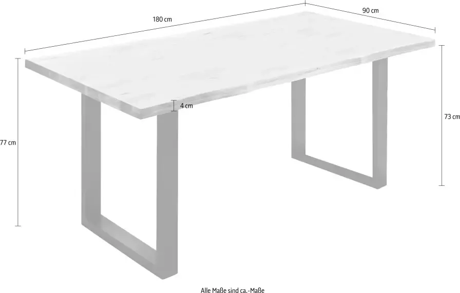 MCA living Eettafel Rockford Massief houten tafel met schaaldeel - Foto 5