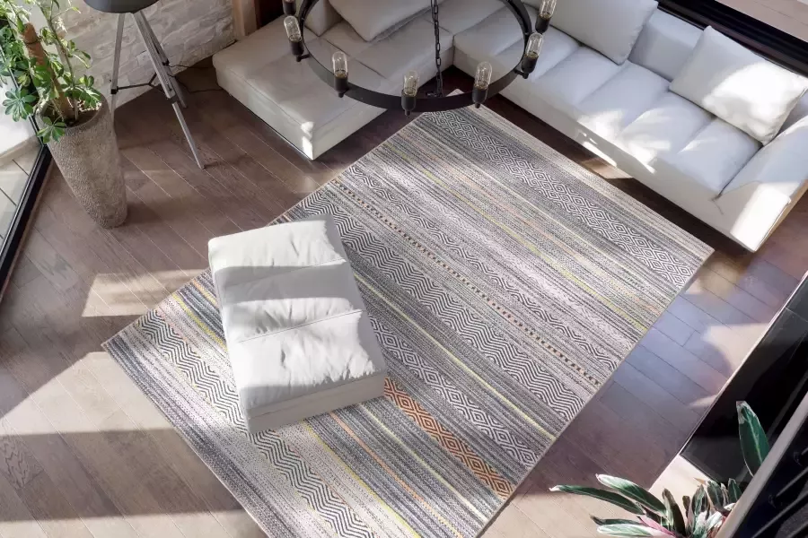 Me gusta Vloerkleed Faye 1125 Platte stof bedrukt motief woonkamer eetkamer - Foto 3