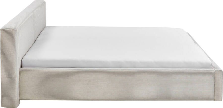 Meise EMOB Tweepersoonsbed Kubrik 180 x 200 cm ribfluweel Beige Gestoffeerde tweepersoonsbedden Beige Textiel Gestoffeerde tweepersoonsbedden Tweepersoons Normaal bed Op voorraad - Foto 8