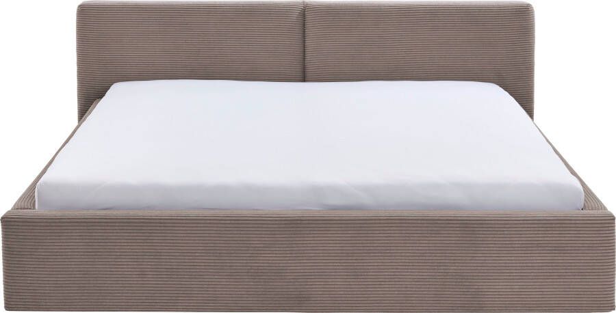 Meise.möbel Gestoffeerd bed Cube optioneel met matras en bedlade extra vlak hoofdeinde verkrijgbaar in de breedtes 140cm 160cm & 180cm - Foto 3