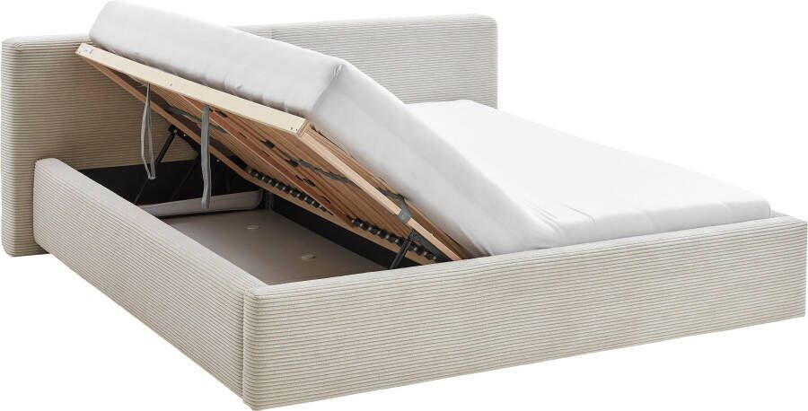 Meise.möbel Gestoffeerd bed Cube optioneel met matras en bedlade extra vlak hoofdeinde verkrijgbaar in de breedtes 140cm 160cm & 180cm - Foto 7