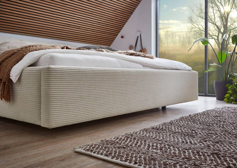 Meise.möbel Gestoffeerd bed Cube optioneel met matras en bedlade extra vlak hoofdeinde verkrijgbaar in de breedtes 140cm 160cm & 180cm - Foto 2