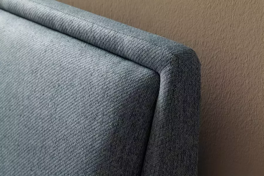 Meise Mobel Meise Möbel Frieda bedbodem gestoffeerd bed houten basis massief hoofdbord glad met kussen - Foto 6