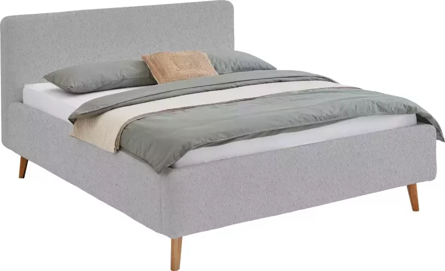 Meise Mobel Meise Möbel Mattis gestoffeerd bed houten basis hoofdbord glad - Foto 8
