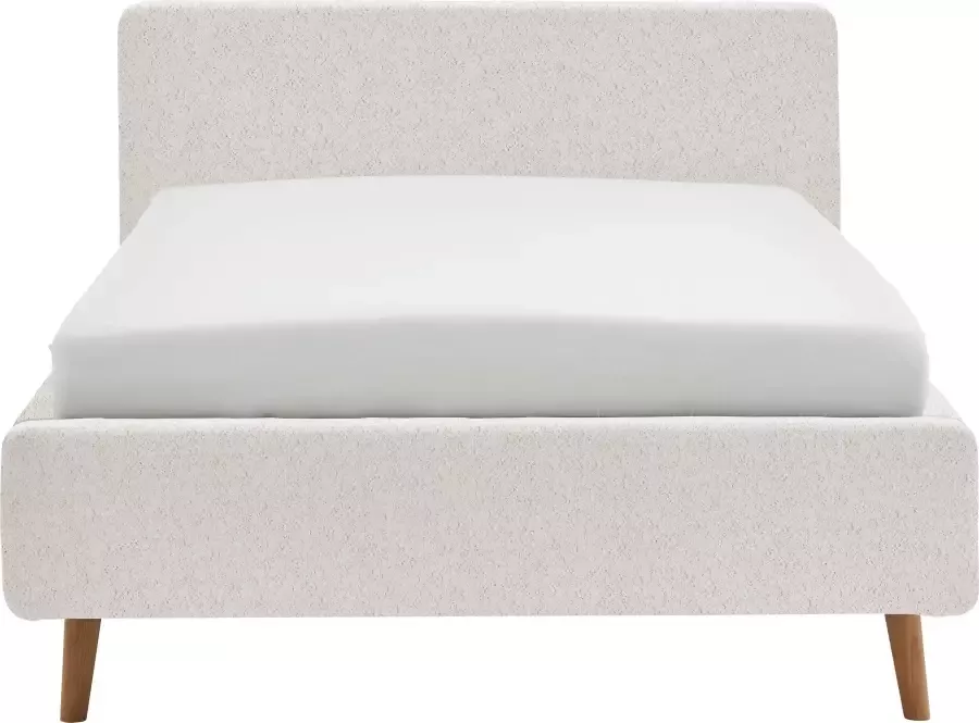 Meise EMOB Bed Dalila 140x200cm teddystof met opbergruimte wit Gestoffeerde tweepersoonsbedden Wit Polyester Gestoffeerde tweepersoonsbedden Tweepersoons Normaal bed Op voorraad - Foto 2