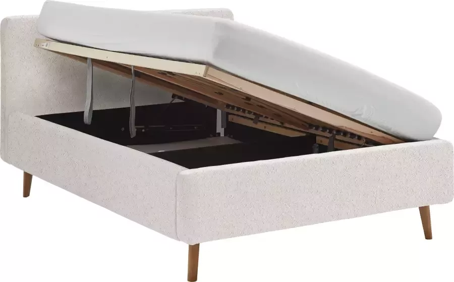 Meise EMOB Bed Dalila 140x200cm teddystof met opbergruimte wit Gestoffeerde tweepersoonsbedden Wit Polyester Gestoffeerde tweepersoonsbedden Tweepersoons Normaal bed Op voorraad - Foto 7