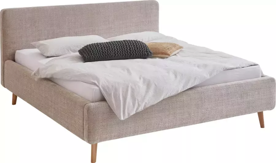 Meise Mobel Meise Möbel Mattis gestoffeerd bed houten basis hoofdbord glad - Foto 11