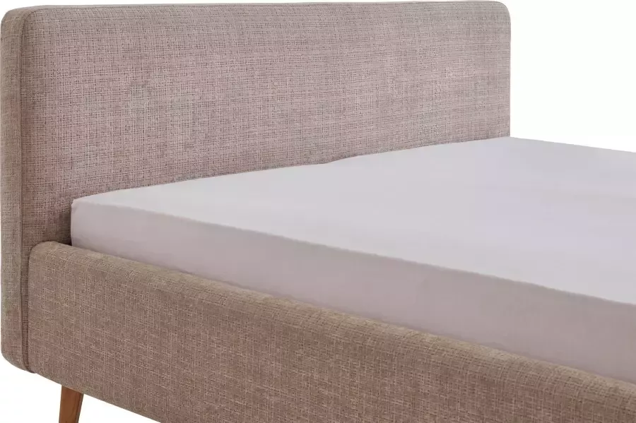 Meise Mobel Meise Möbel Mattis gestoffeerd bed houten basis hoofdbord glad - Foto 6