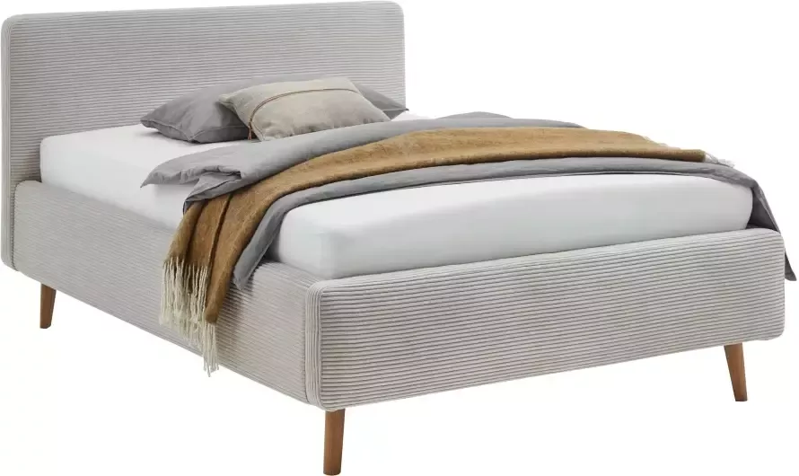 Meise EMOB Bed Madras 140x200cm met opbergruimte ribfluweel beige Gestoffeerde tweepersoonsbedden Beige Velours; Polyester Gestoffeerde tweepersoonsbedden Tweepersoons Normaal bed Op voorraad - Foto 9
