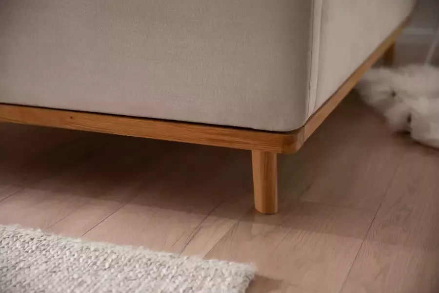 Meise EMOB Gecapitonneerd bed Cézanne 160x200cm met opbergruimte beige eik Gestoffeerde tweepersoonsbedden Beige Polyester Gestoffeerde tweepersoonsbedden Tweepersoons Normaal bed Op voorraad - Foto 7