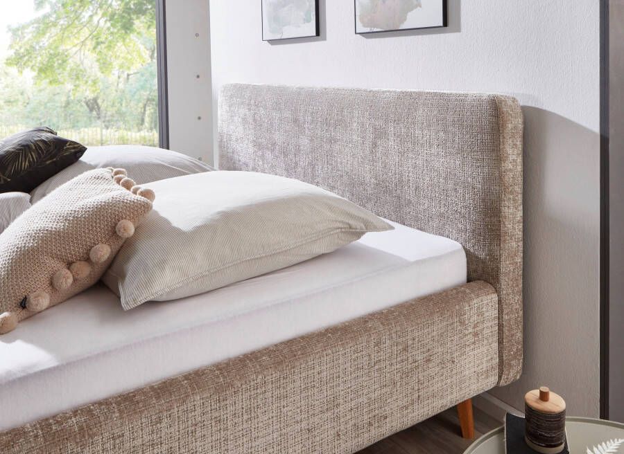 Meise.möbel Gestoffeerd bed Primavera met motor elektrisch verstelbare lattenbodem optioneel met matras