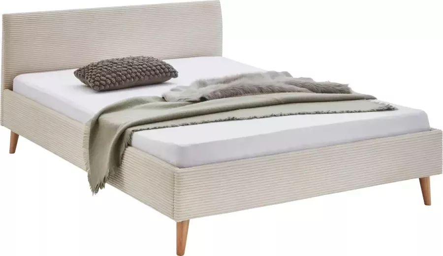 Meise Mobel Meise Möbel Wicki gestoffeerd bed houten basis hoofdbord glad 140x200 cm beige - Foto 7