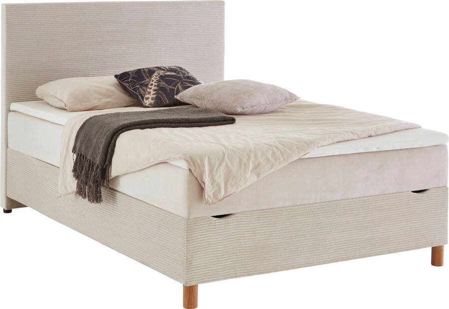 Meise.möbel Boxspring Corsica met bedkist en topmatras bekleding in een stof- en cordmix - Foto 6