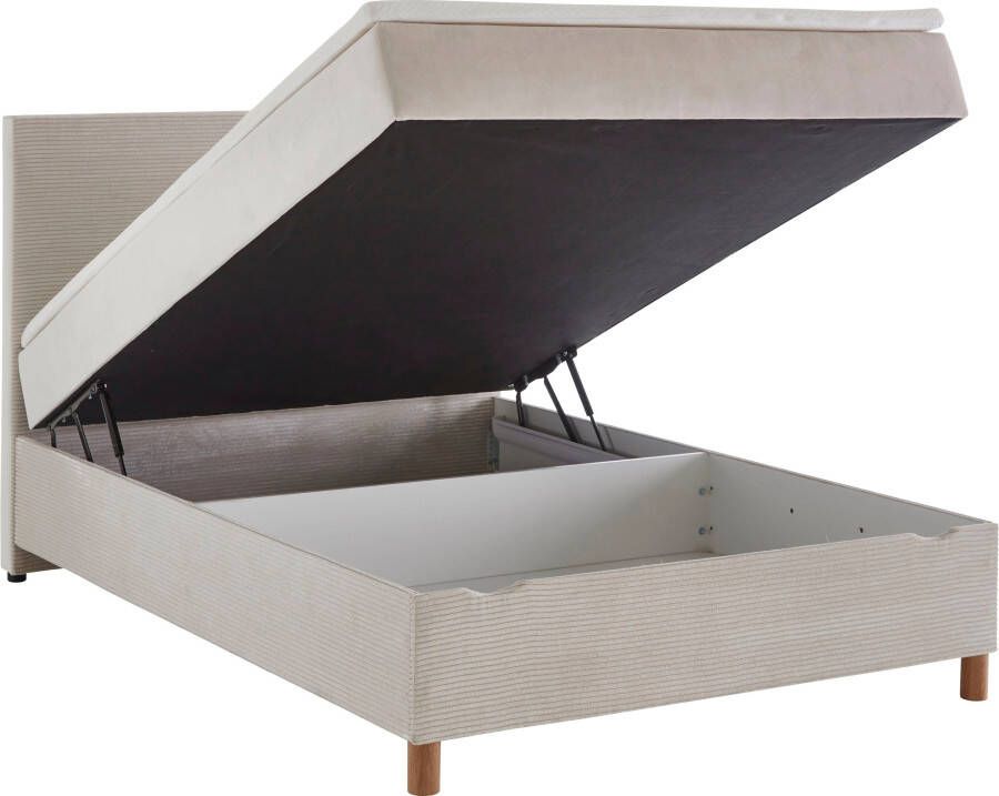 Meise.möbel Boxspring Corsica met bedkist en topmatras bekleding in een stof- en cordmix - Foto 2