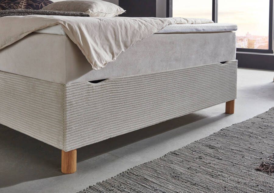 Meise.möbel Boxspring Corsica met bedkist en topmatras bekleding in een stof- en cordmix - Foto 4